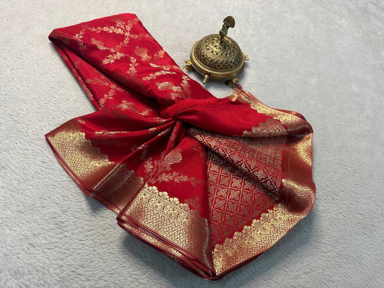 Embrace Heritage: Exquisite Semi Brocade Mysore Silk by Icultuers