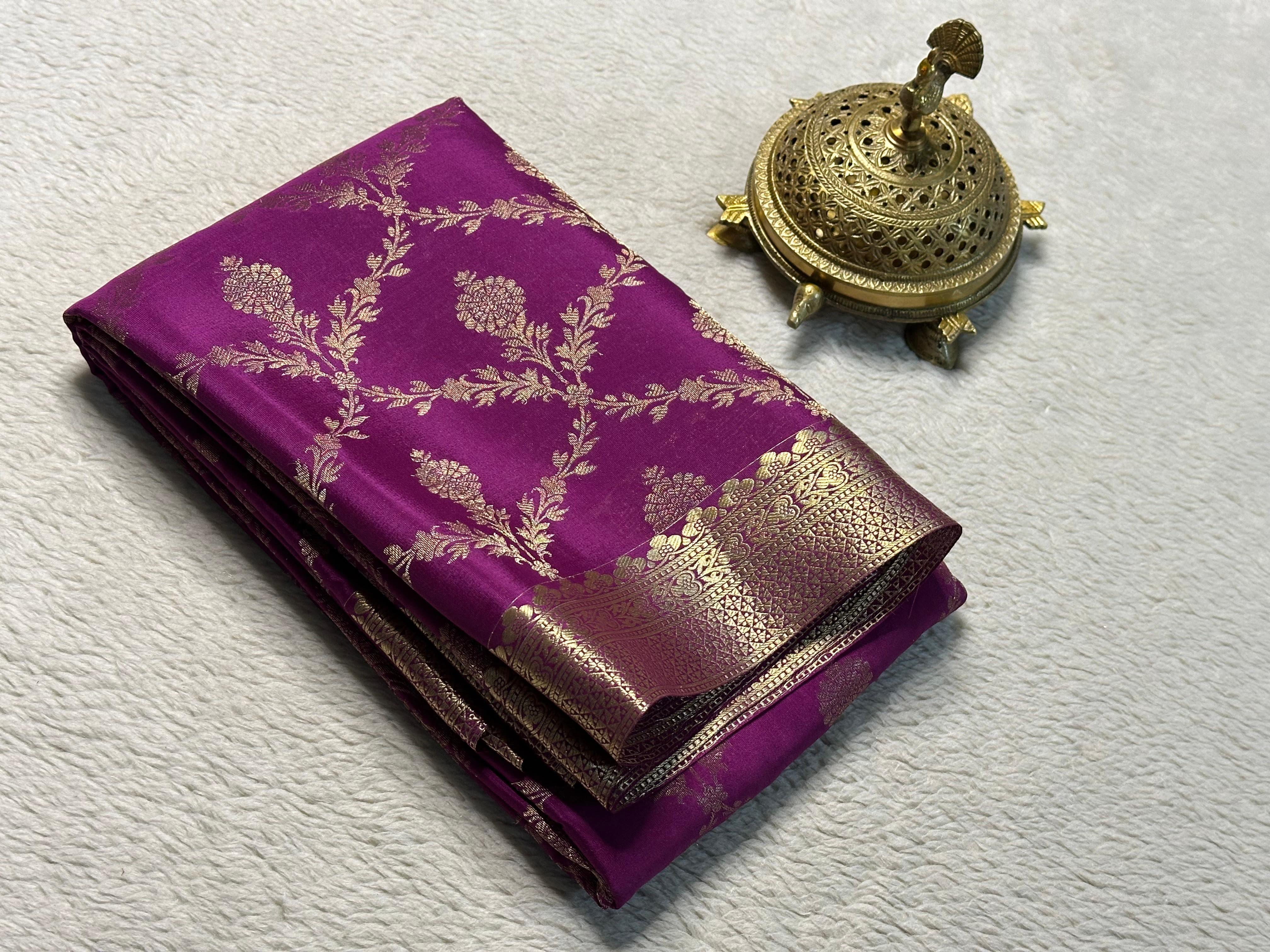 Embrace Heritage: Exquisite Semi Brocade Mysore Silk Sarees