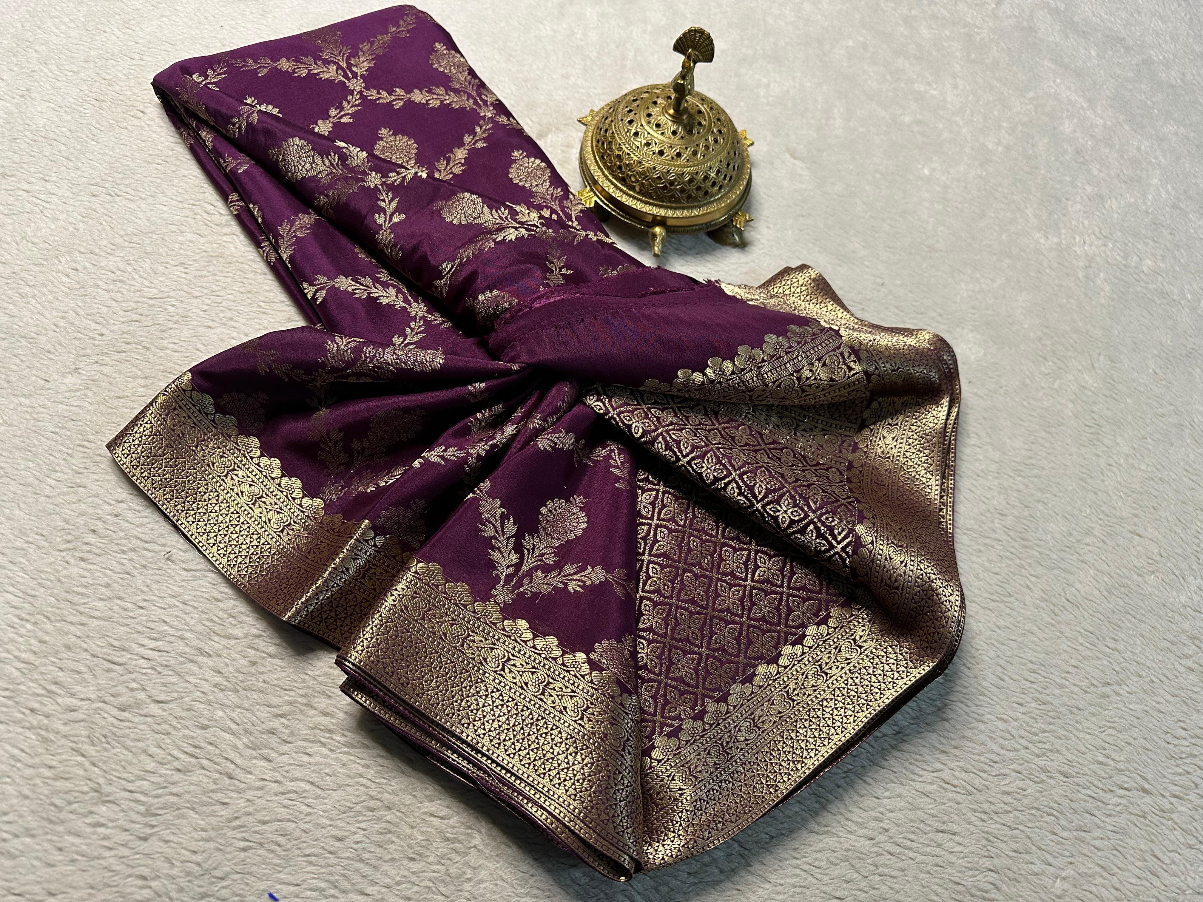Embrace Heritage: Exquisite Semi Brocade Mysore Silk by Icultuers