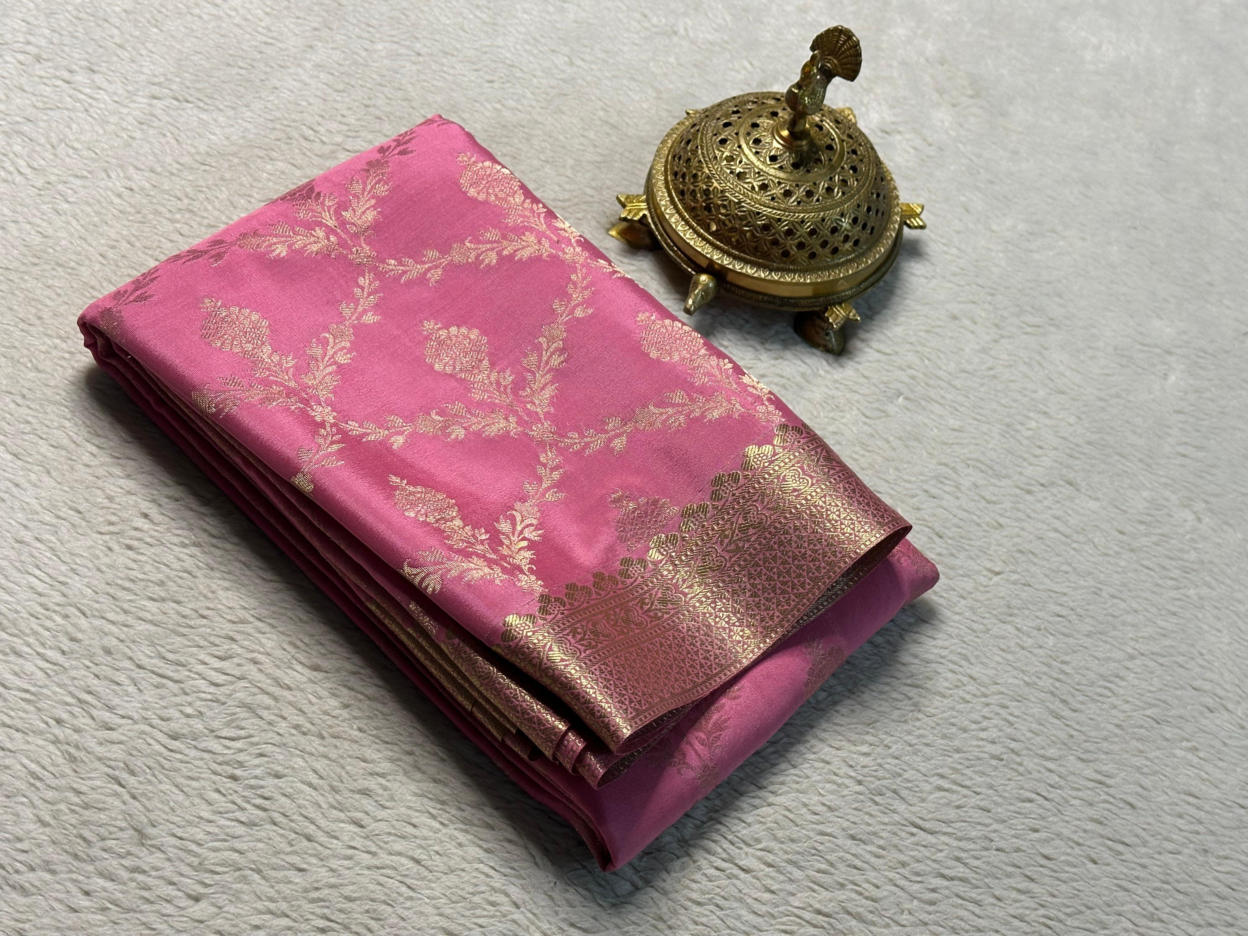 Embrace Heritage: Exquisite Semi Brocade Mysore Silk by Icultuers