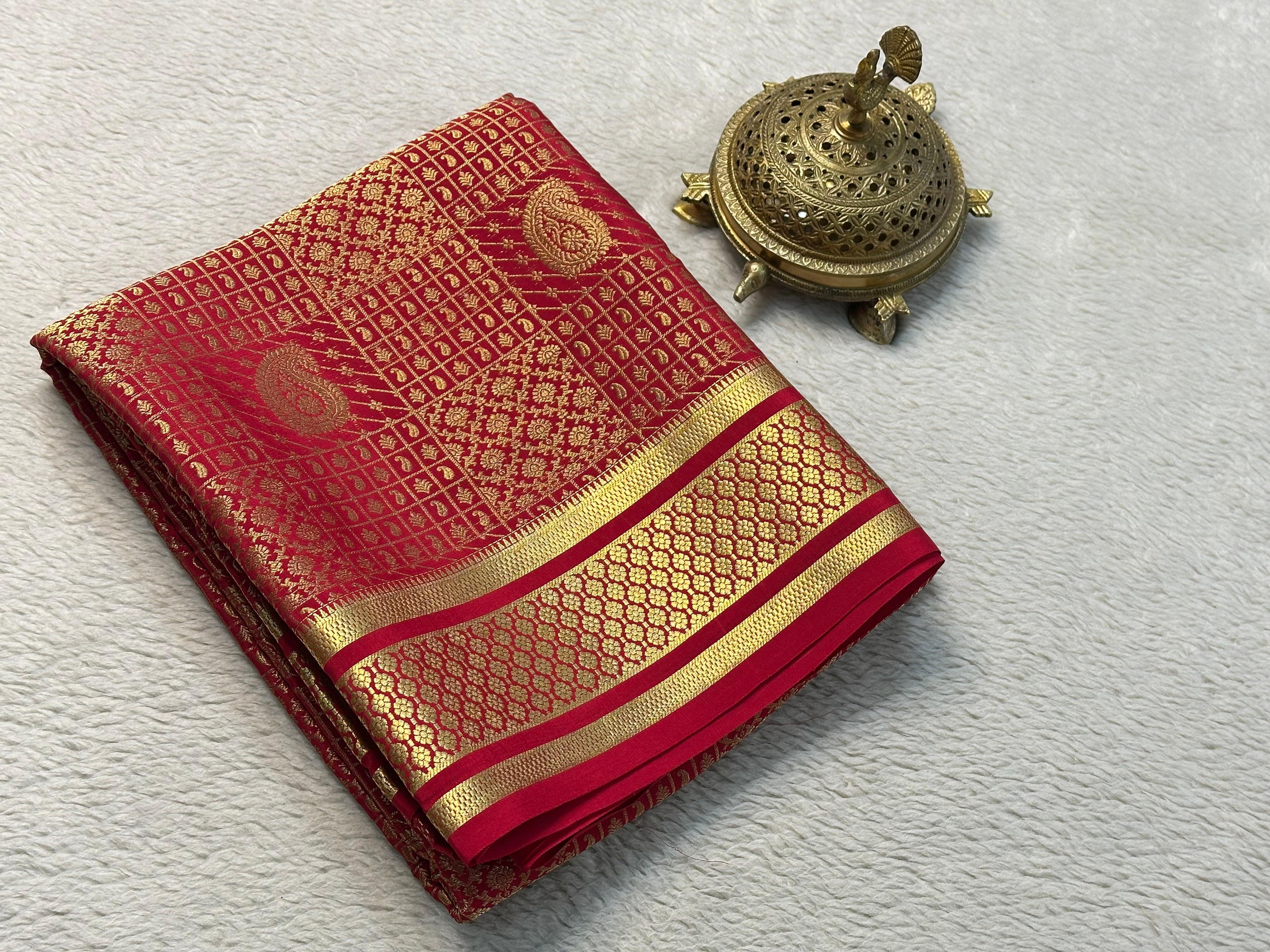 Exclusive Bridal Collection: Luxurious Brocade Checks with Mango Designs
