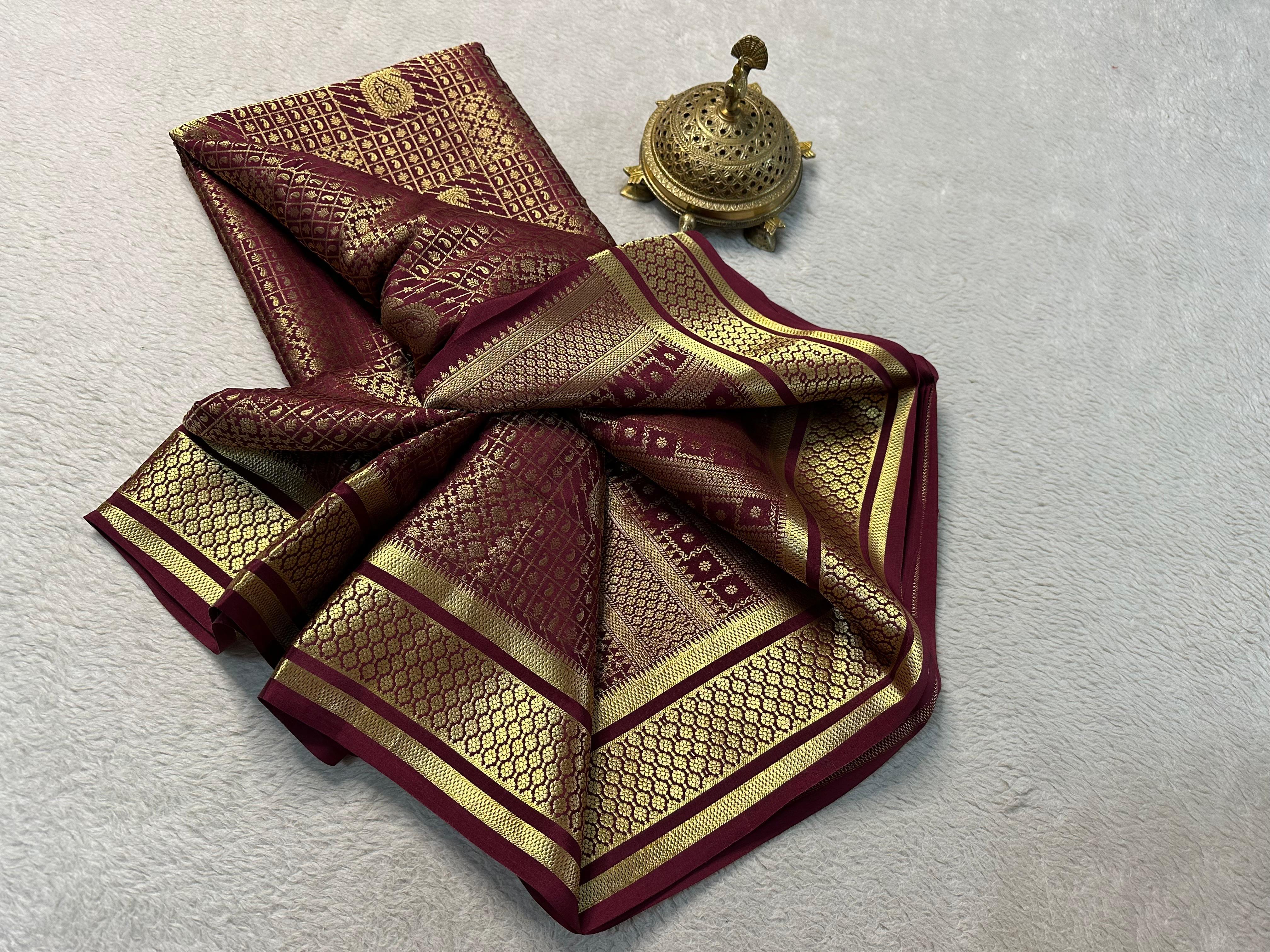 Timeless Grace: Pure Mysore Silk Sarees with Enchanting Mango Designs