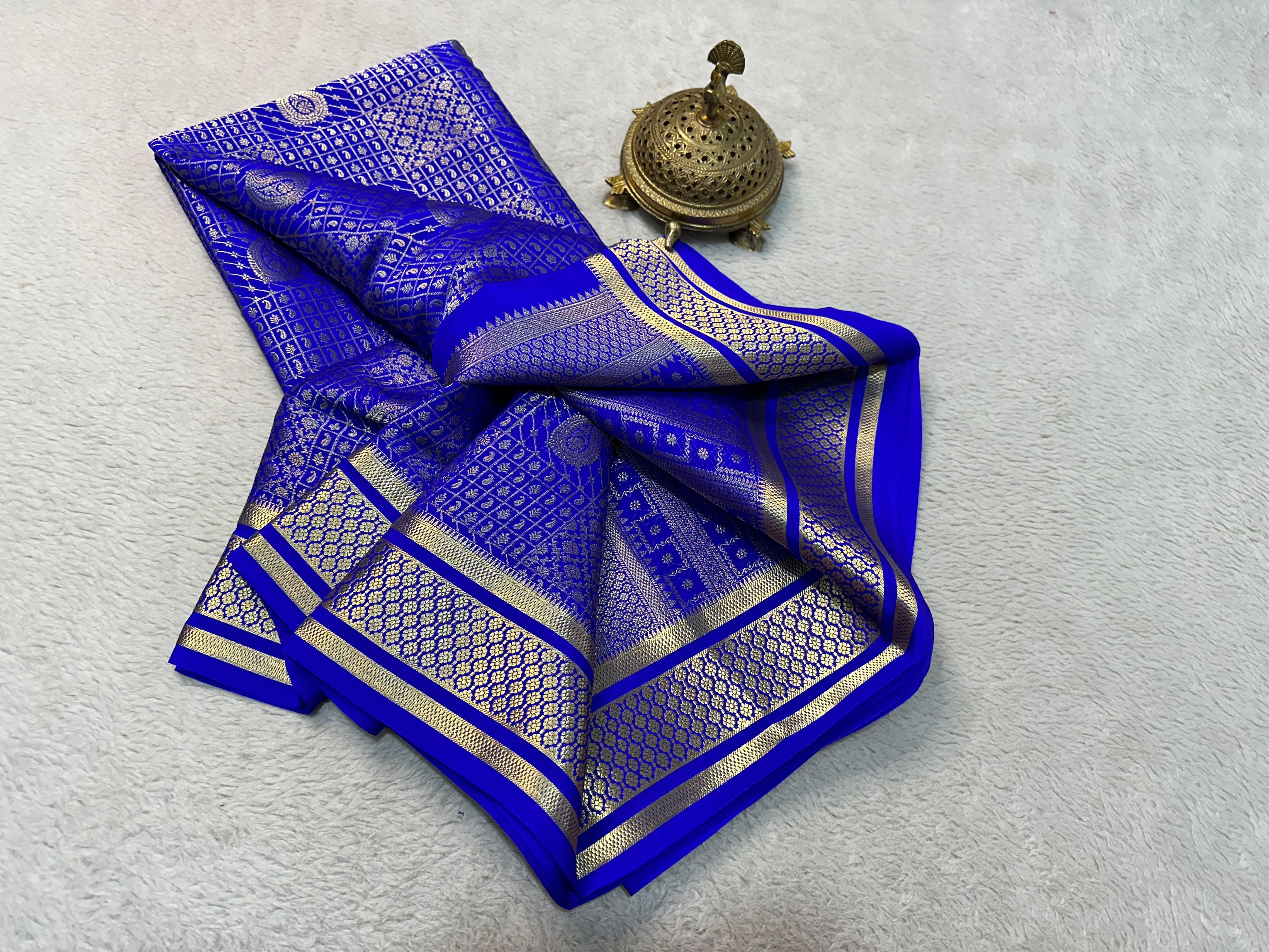 Bridal Bliss: Exclusive Collection of Rich Brocade Mysore Silk by Icultuers