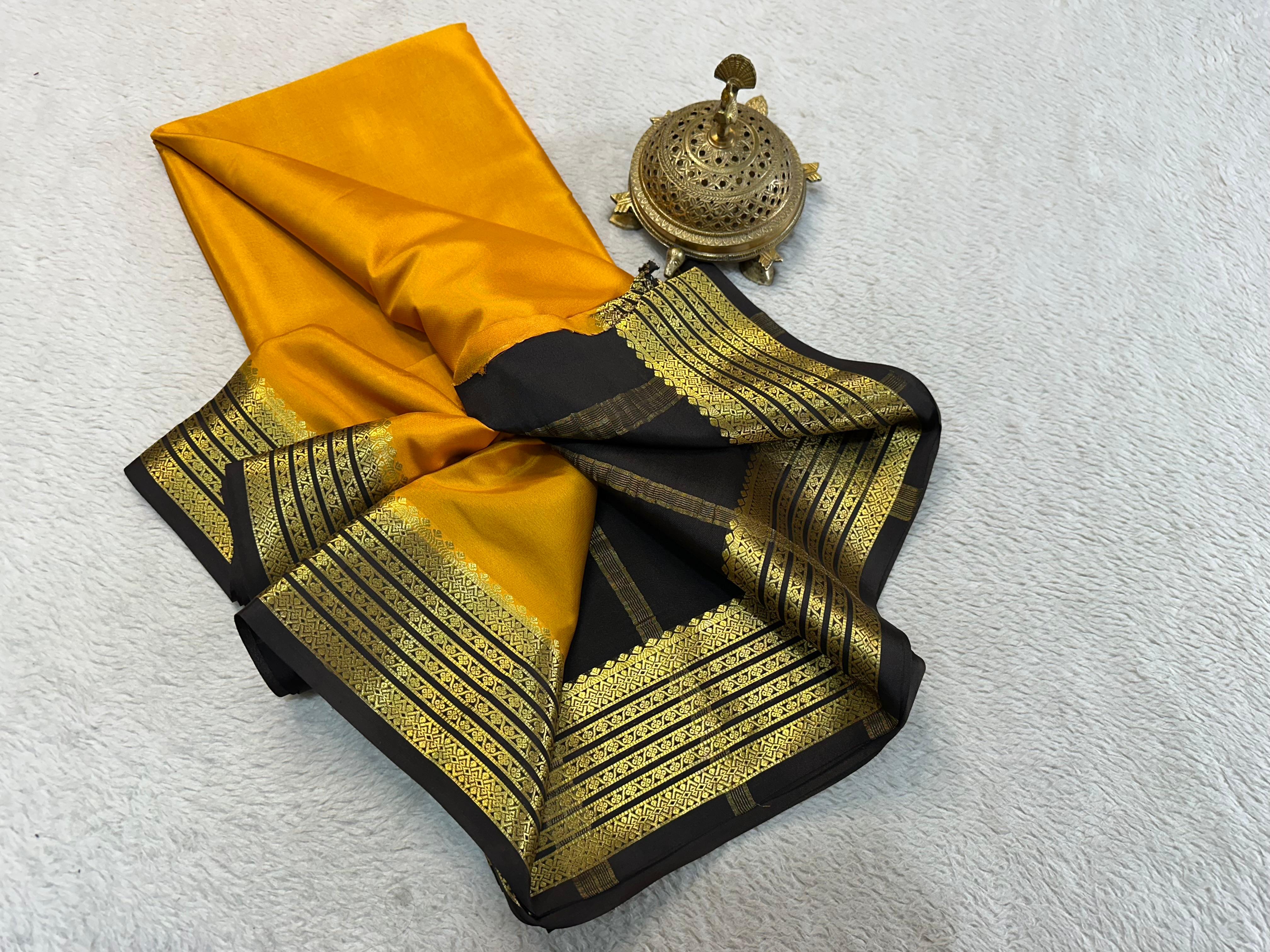 Mysore Printed Floral Silk Sarees for Grand Occasions