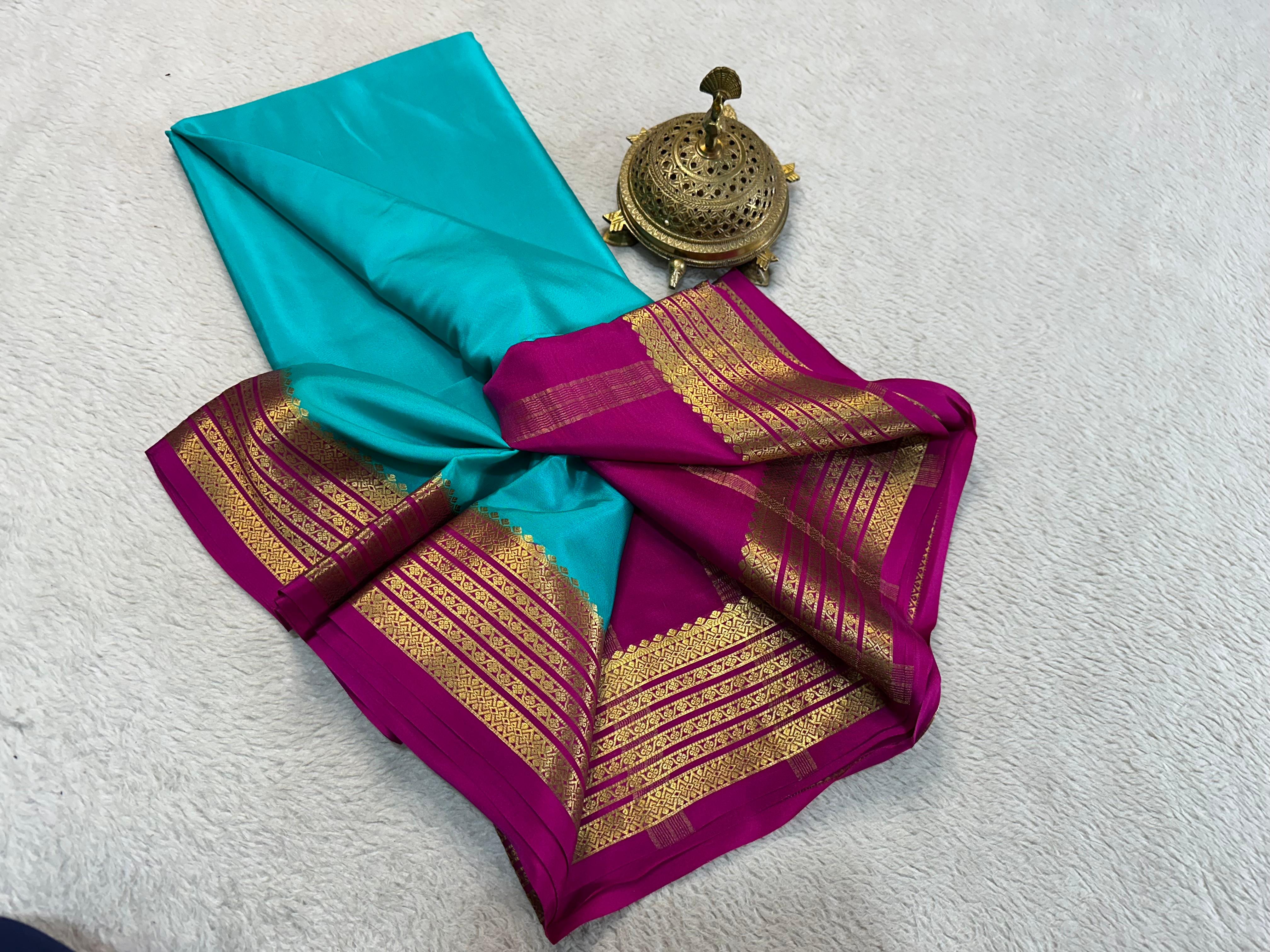 Mysore Printed Floral Silk Sarees for Grand Occasions