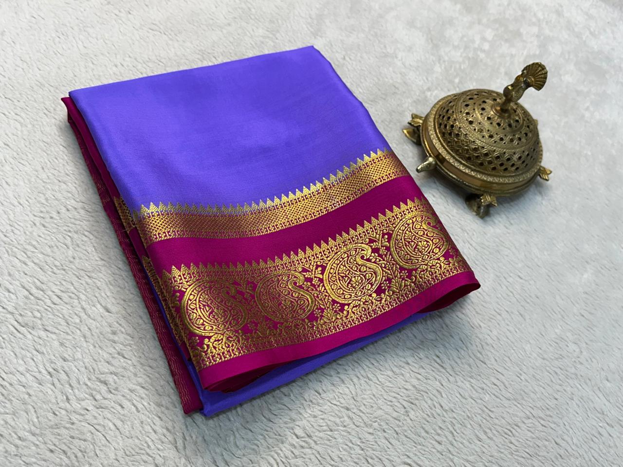 Mysore Printed Floral Silk Sarees for Grand Occasions