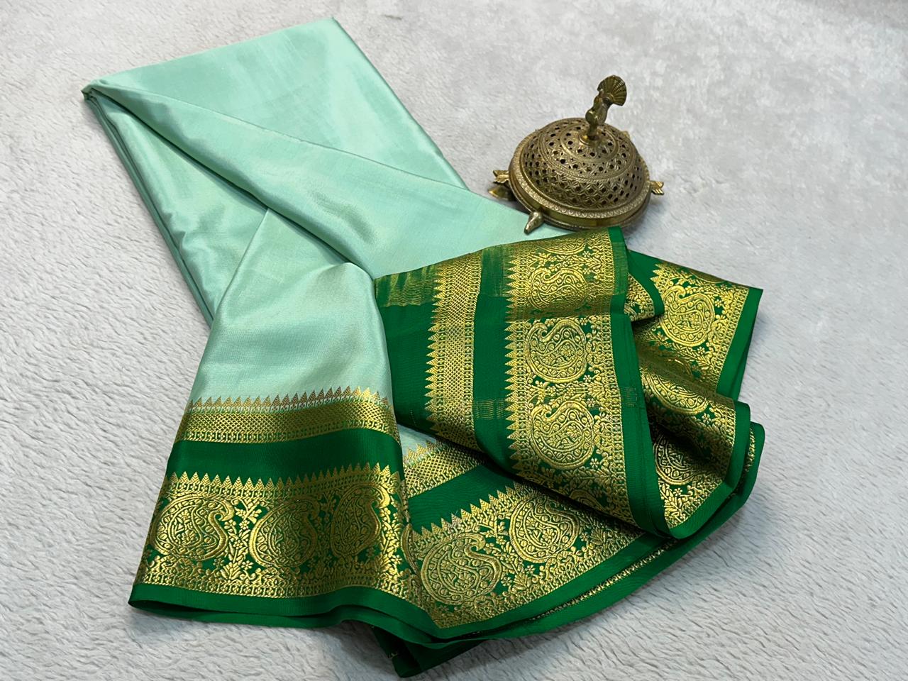 Mysore Printed Floral Silk Sarees for Grand Occasions