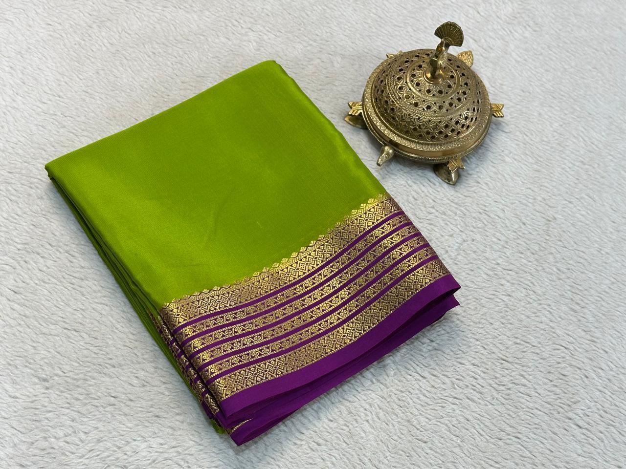 Regal Allure: Chanderi Silk by Icultuer with Intricate Gold Embellishments