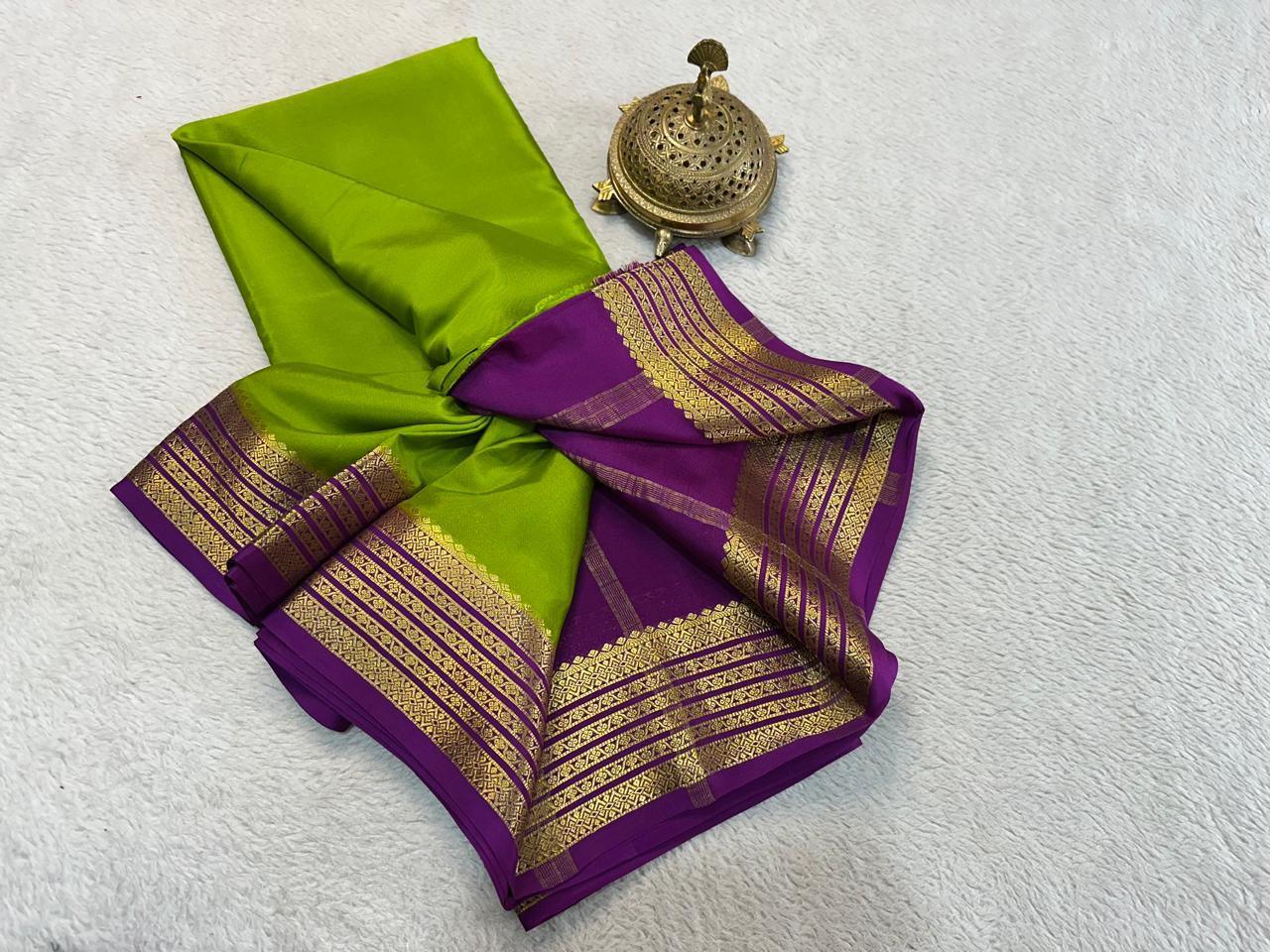 Regal Allure: Chanderi Silk by Icultuer with Intricate Gold Embellishments