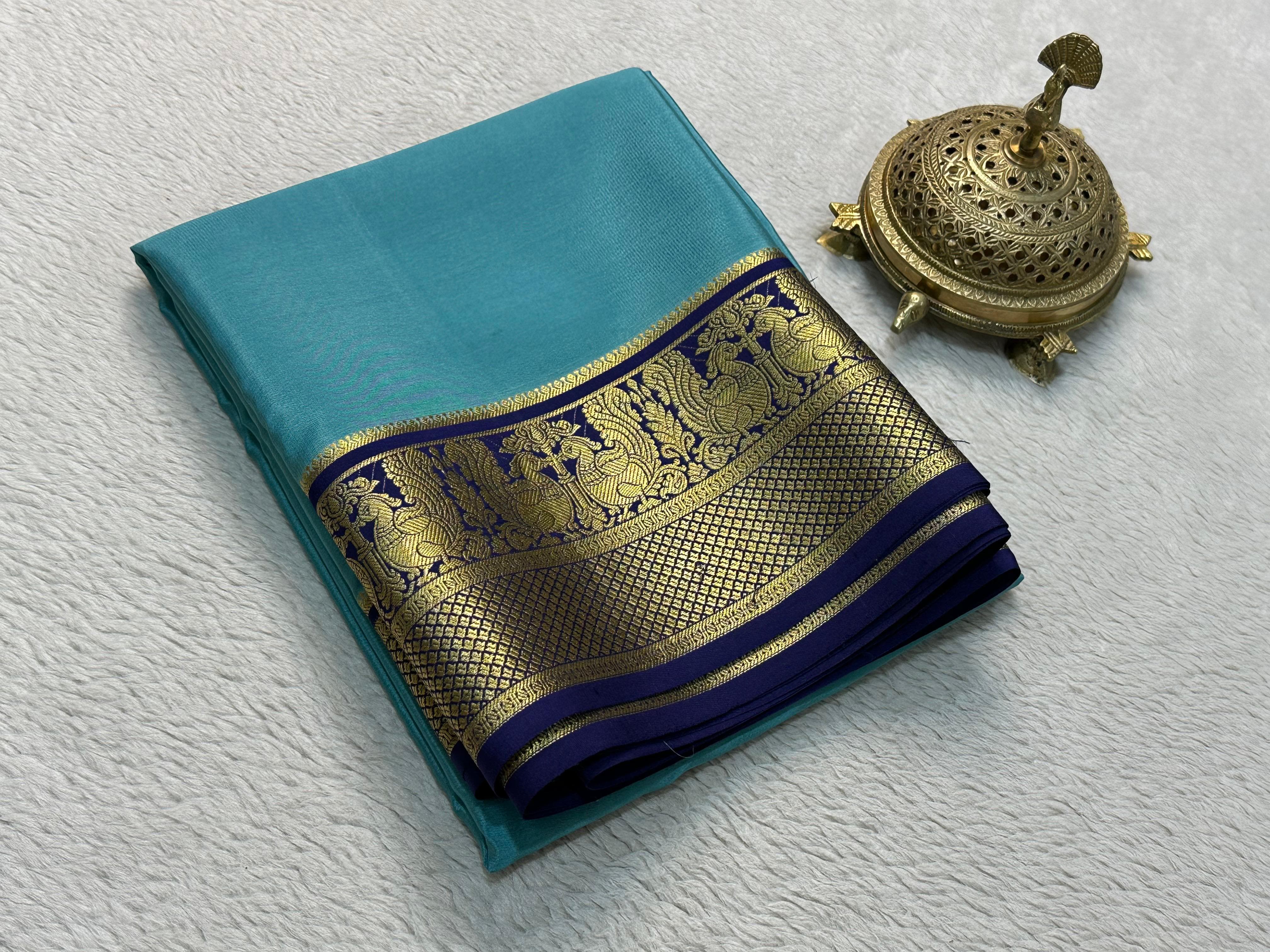 Grace the Occasion with Our Enchanting Rich Peacock Border by Icultuers