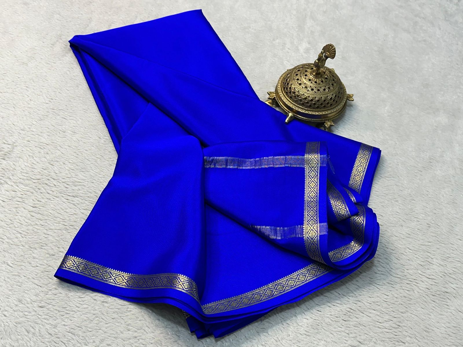 Dazzling Mysore Silk Crepe by Icultuers in Solid Colors