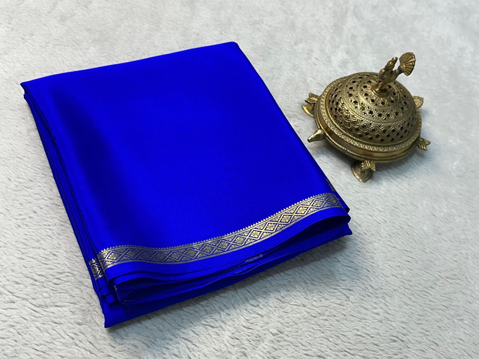 Dazzling Mysore Silk Crepe by Icultuers in Solid Colors