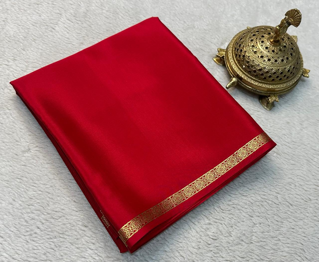 Sartorial Sophistication: Line Pallu Sarees with Petite Borders in Vibrant Solids