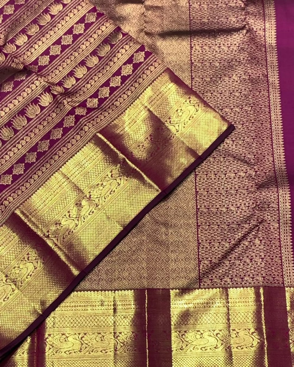Royal Purple Banarasi Saree with icultural Zari Weave