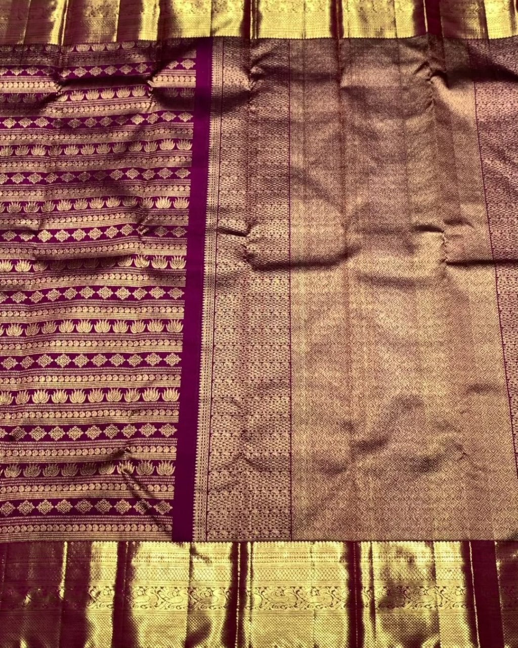 Royal Purple Banarasi Saree with icultural Zari Weave
