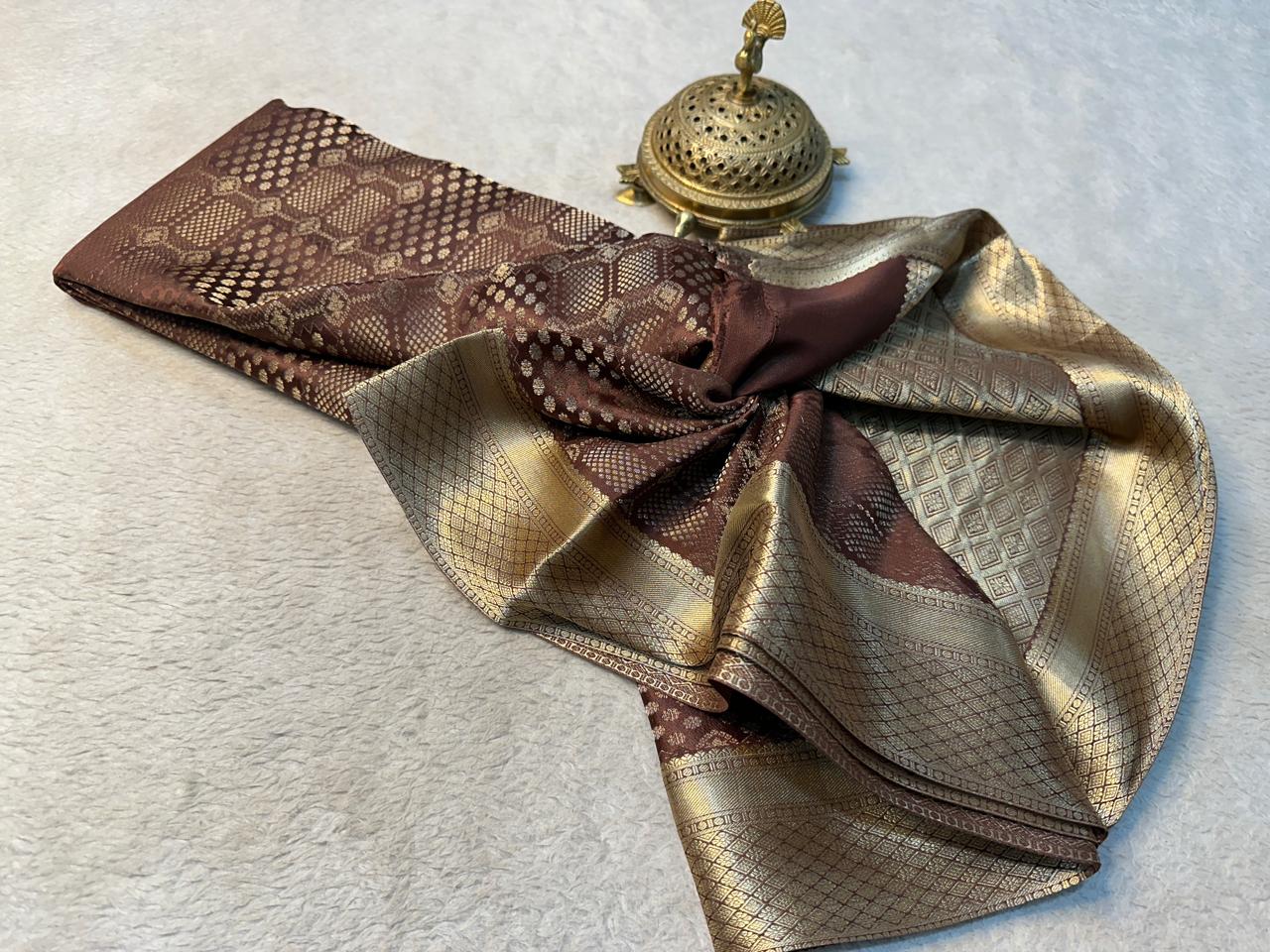 Exclusive Bridal Brocade Silk Saree with Opulent Rich Pallu – Timeless Elegance