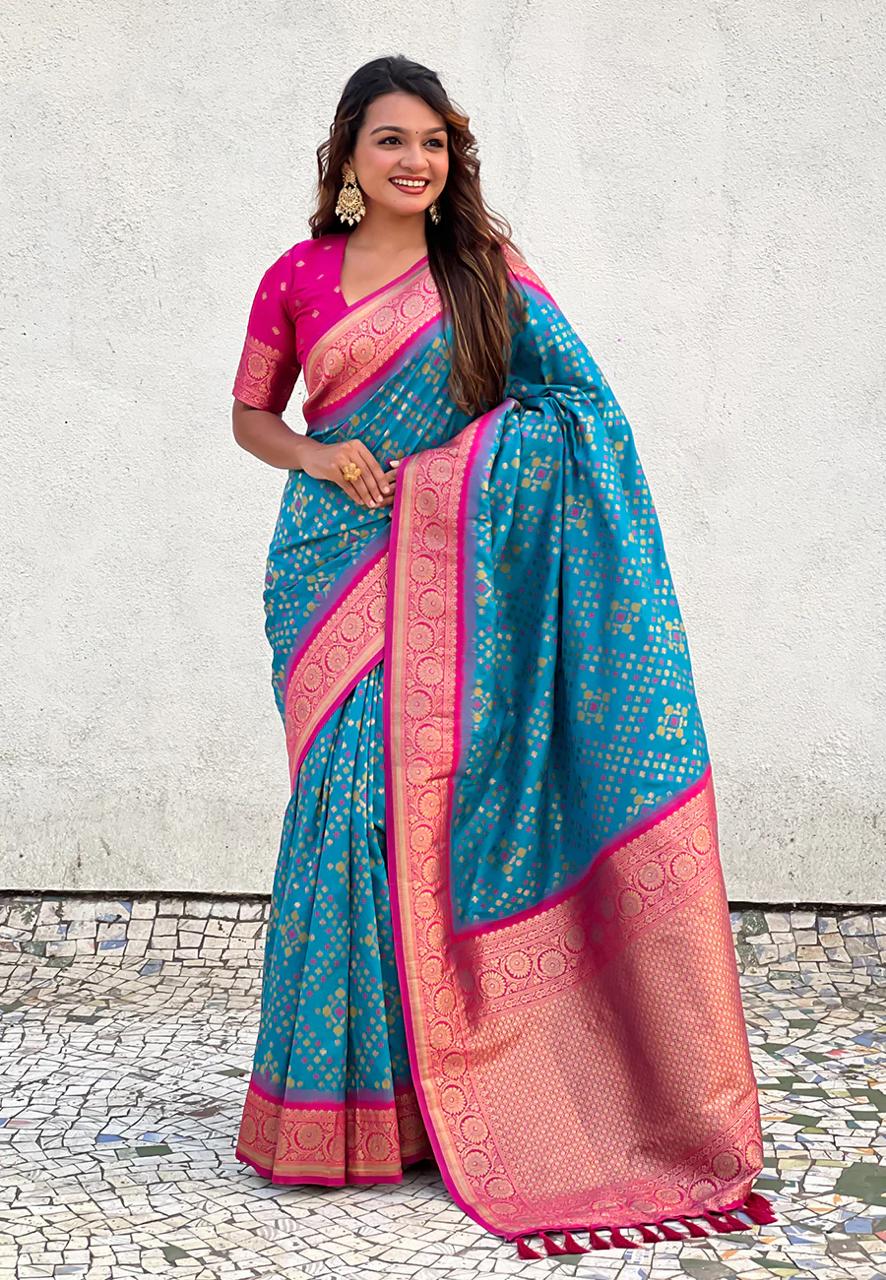 icultural Sky Blue Banarasi Silk Saree – Festive Radiance in Every Drape