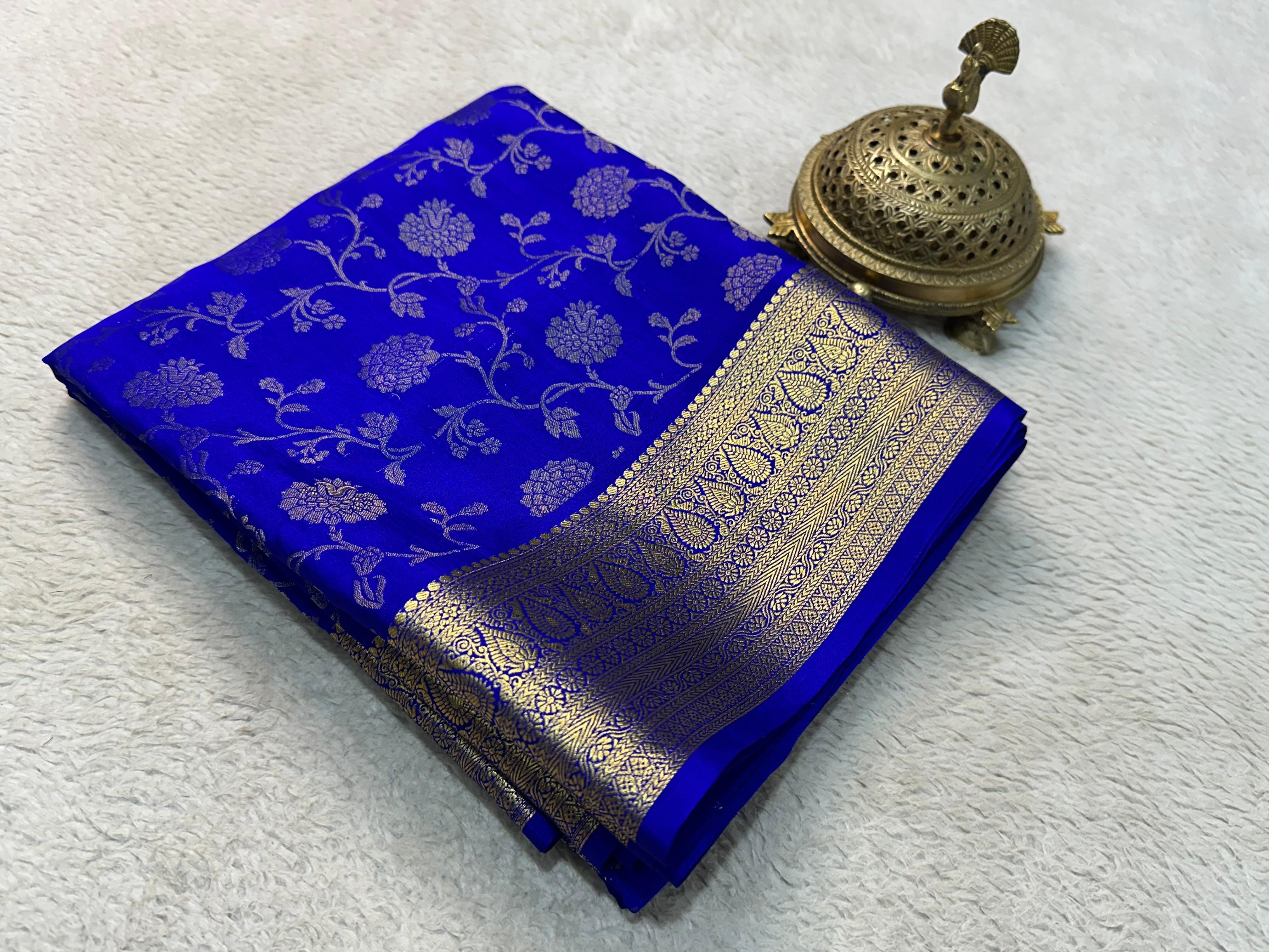 Rani colour soft Bridal Mysore Silk by Icultuer
