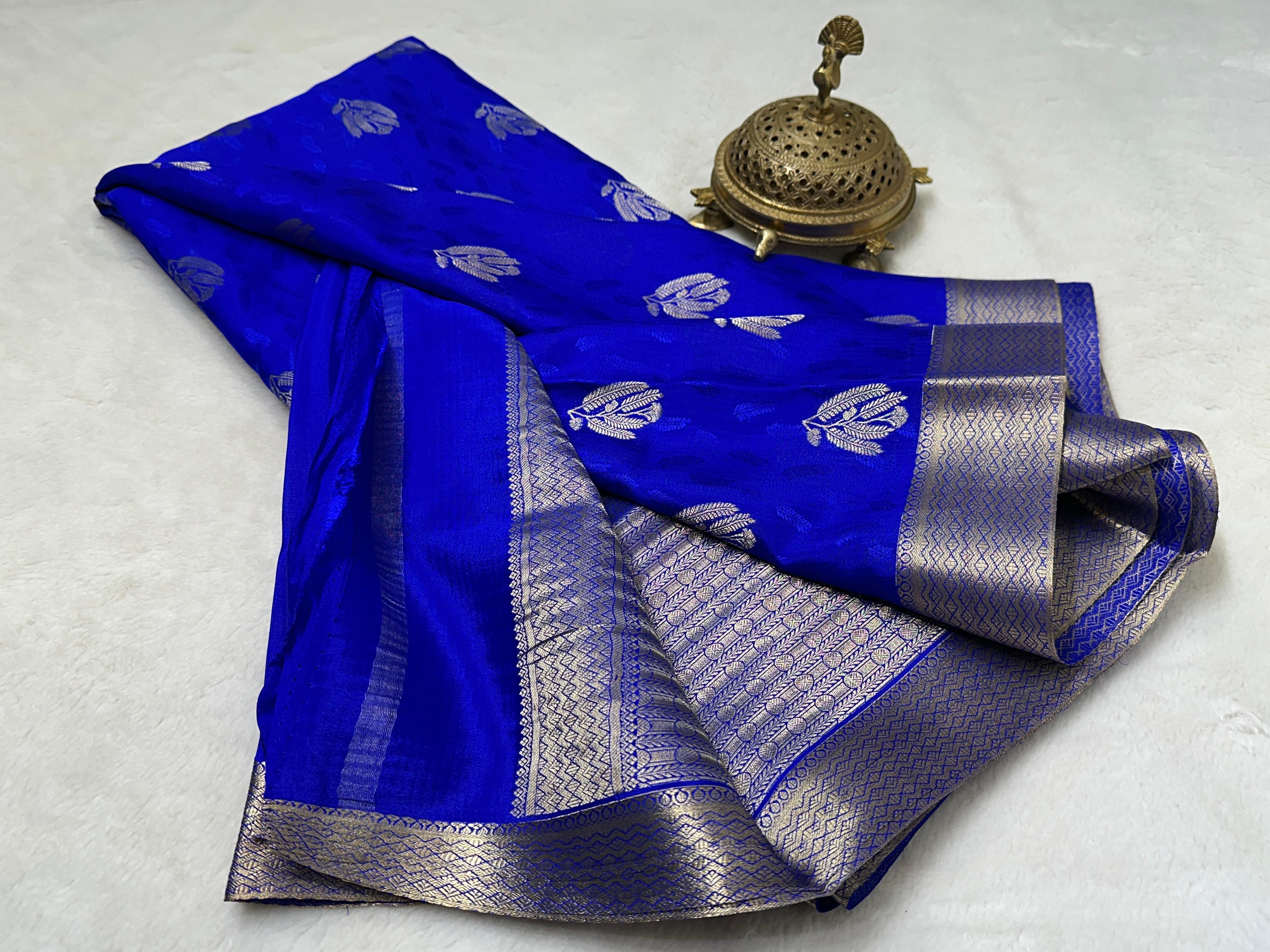 Buy Brocade Mysore Silk Saree – Rich Pallu & Border