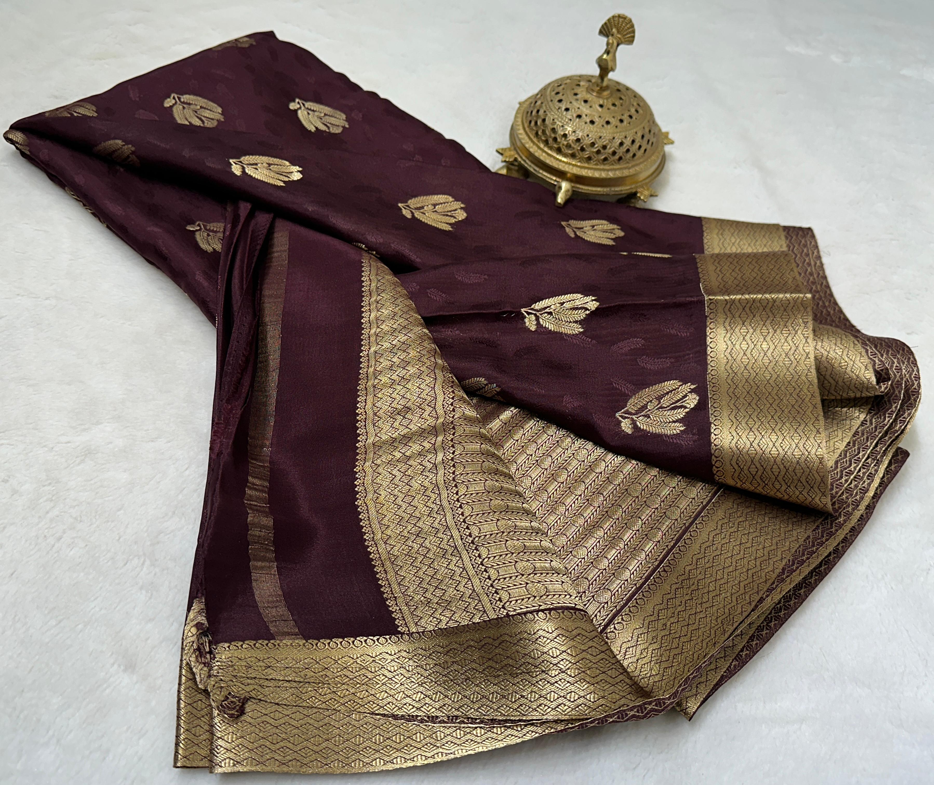Buy Brocade Mysore Silk Saree – Rich Pallu & Border