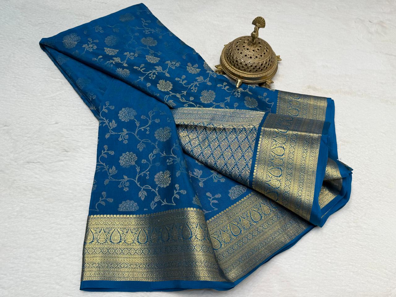 Silk-Brocade Fabric with rich texture & glossy finish