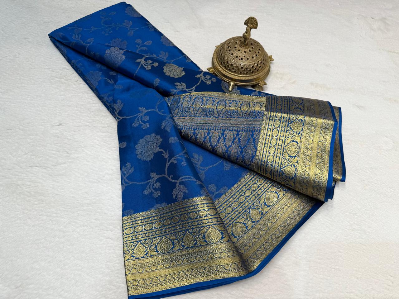 Silk-Brocade Fabric with rich texture & glossy finish