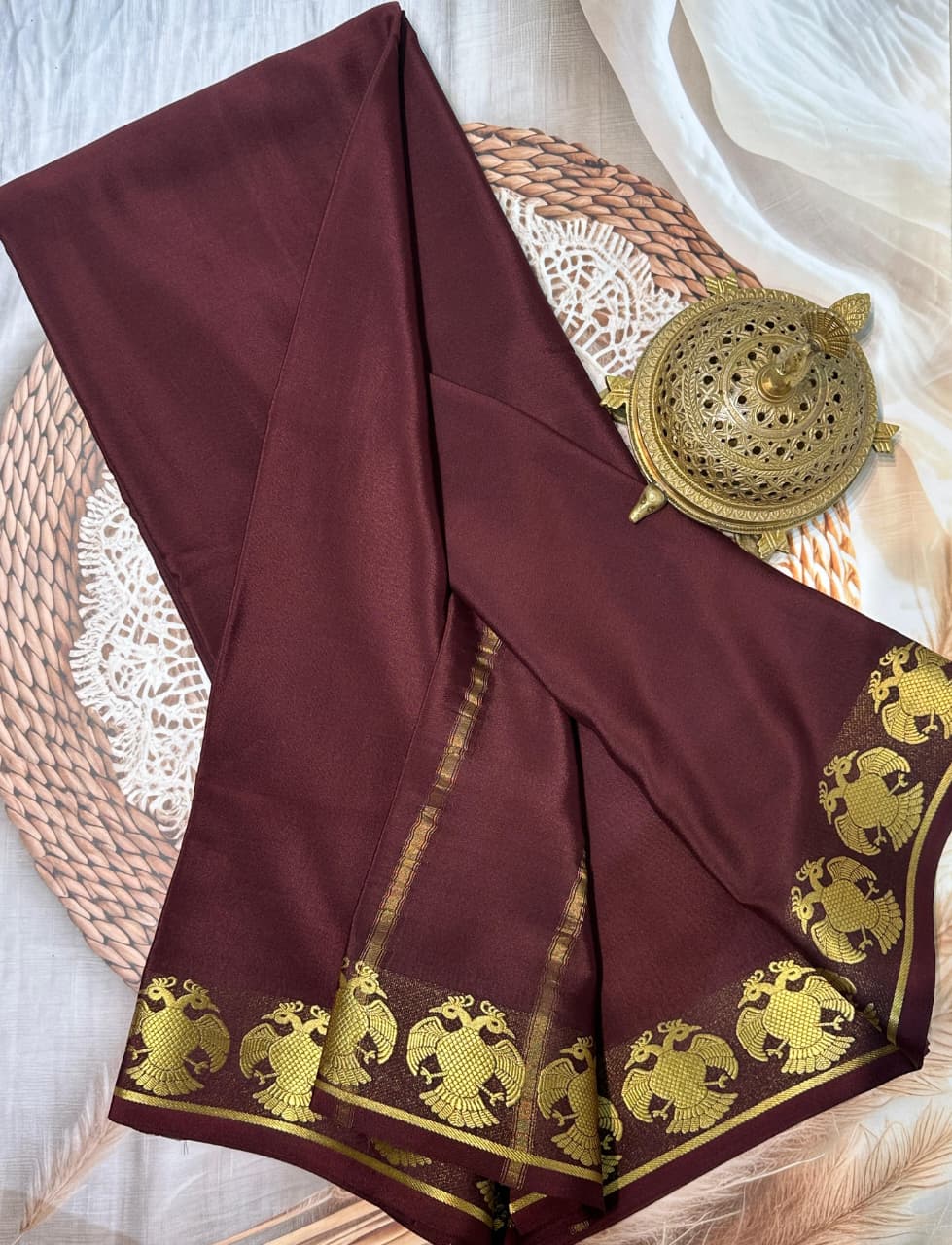 gandaberunda border mysore silk by Icultuer