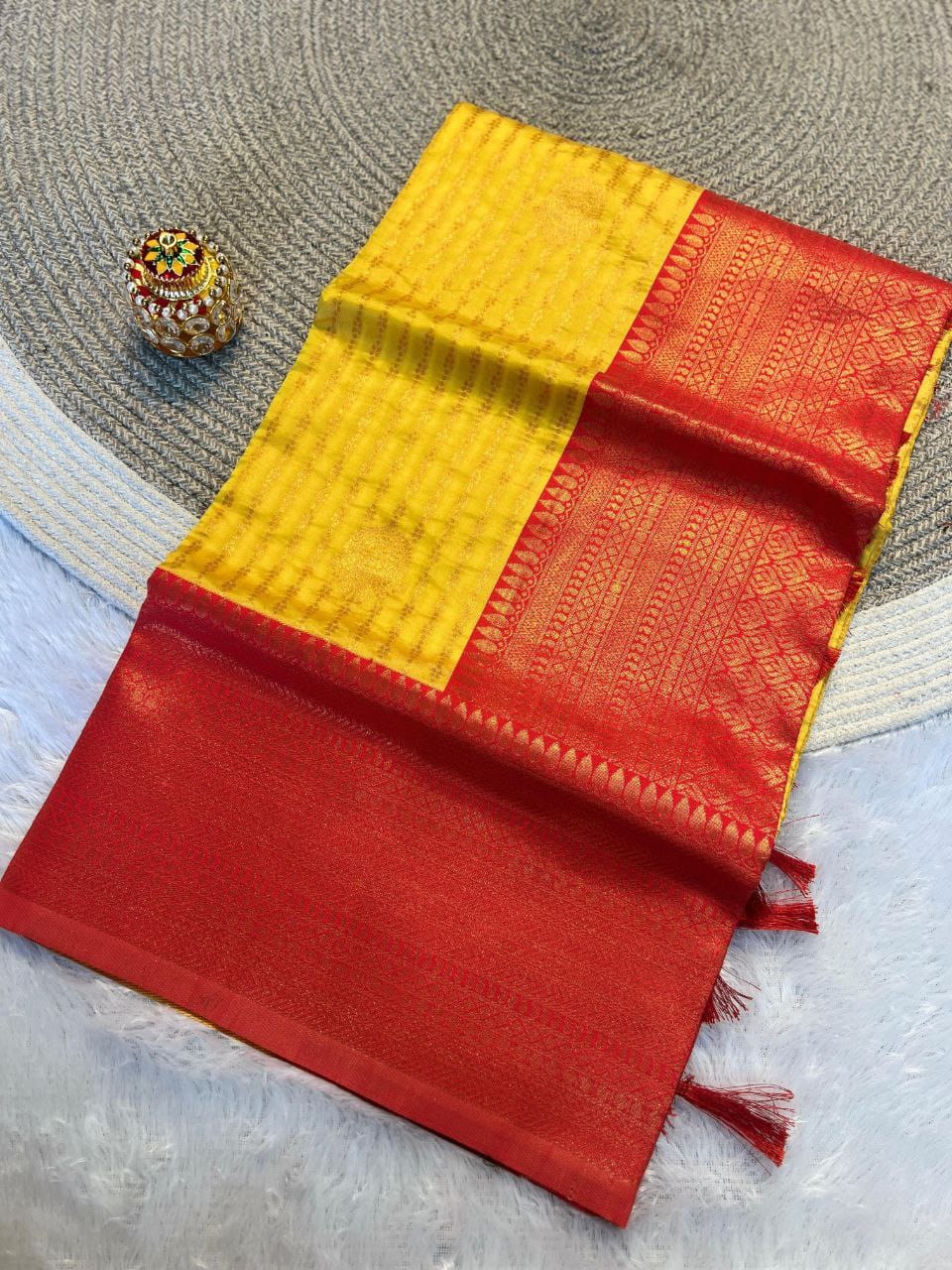 icultural Kanjivaram Silk by Icultuer with Royal Weave with Rich Pallu