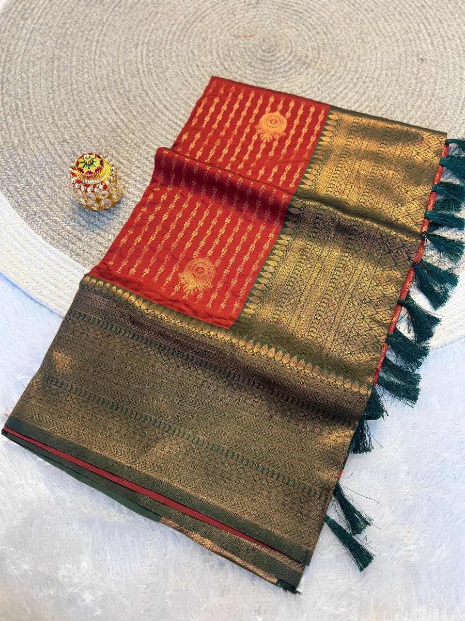 icultural Kanjivaram Silk by Icultuer with Royal Weave with Rich Pallu
