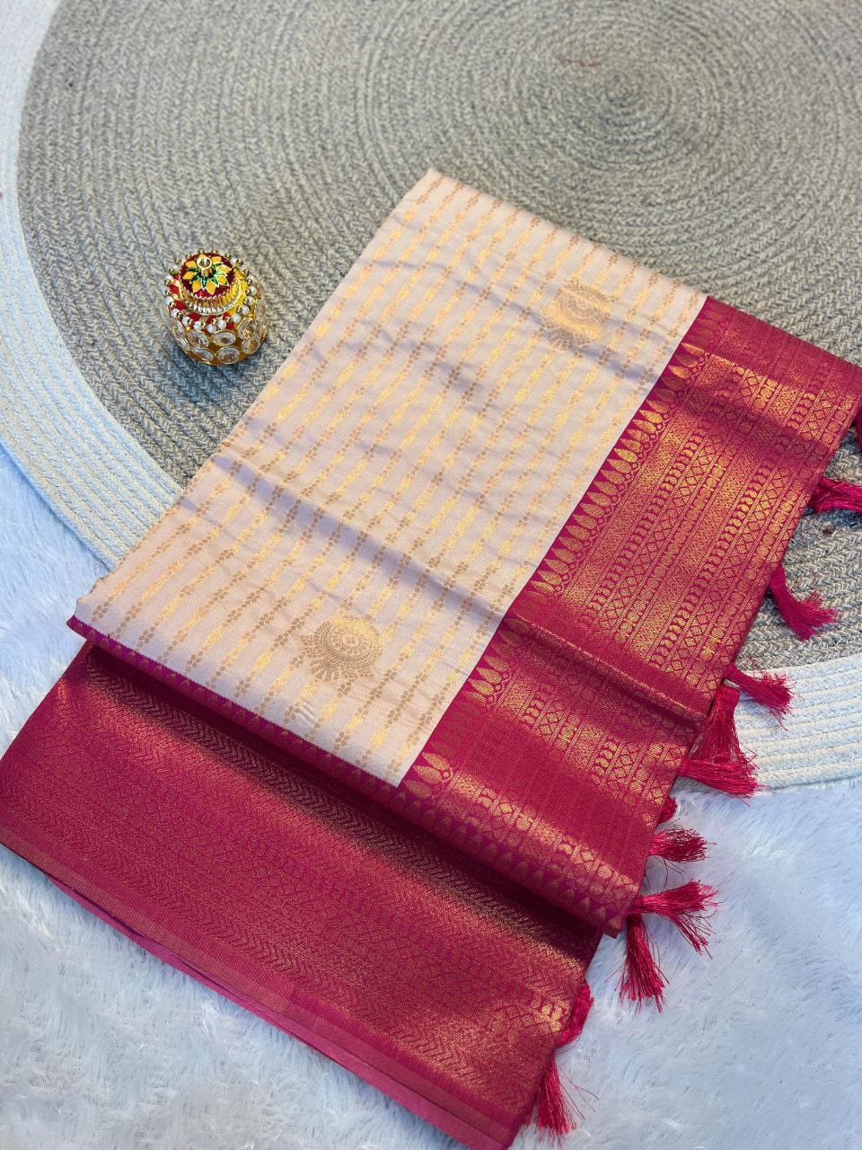 icultural Kanjivaram Silk by Icultuer with Royal Weave with Rich Pallu