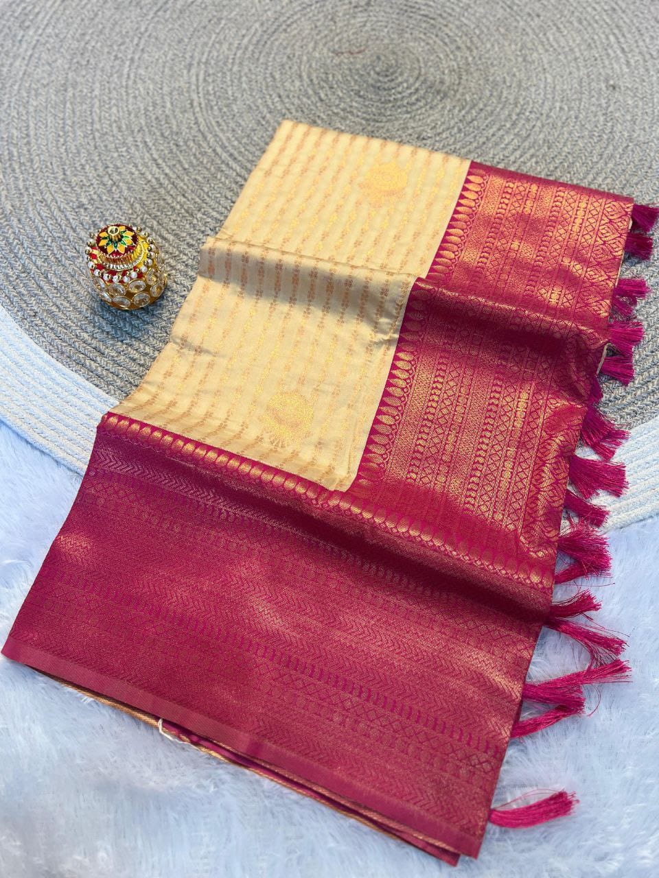 icultural Kanjivaram Silk by Icultuer with Royal Weave with Rich Pallu