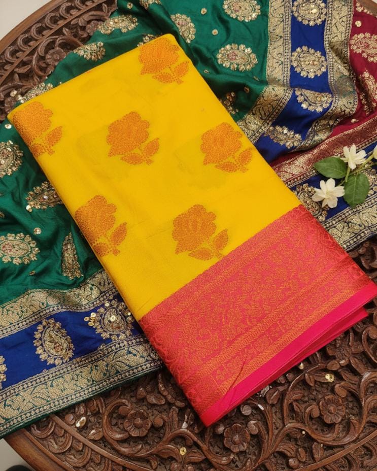 icultural South Cotton by Icultuer with Elegant Woven Border
