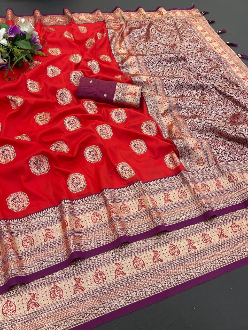 Satin Silk by Icultuer with Rich Zari Weaving Party Wear Elegance