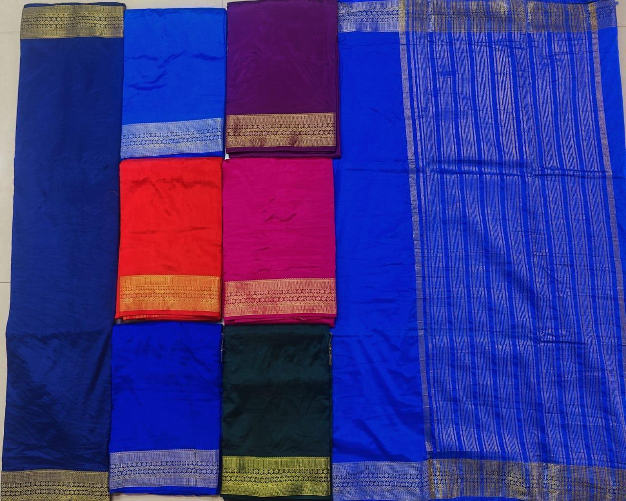 Premium Mysore Silk Saree – Traditional Weave With Zari Work