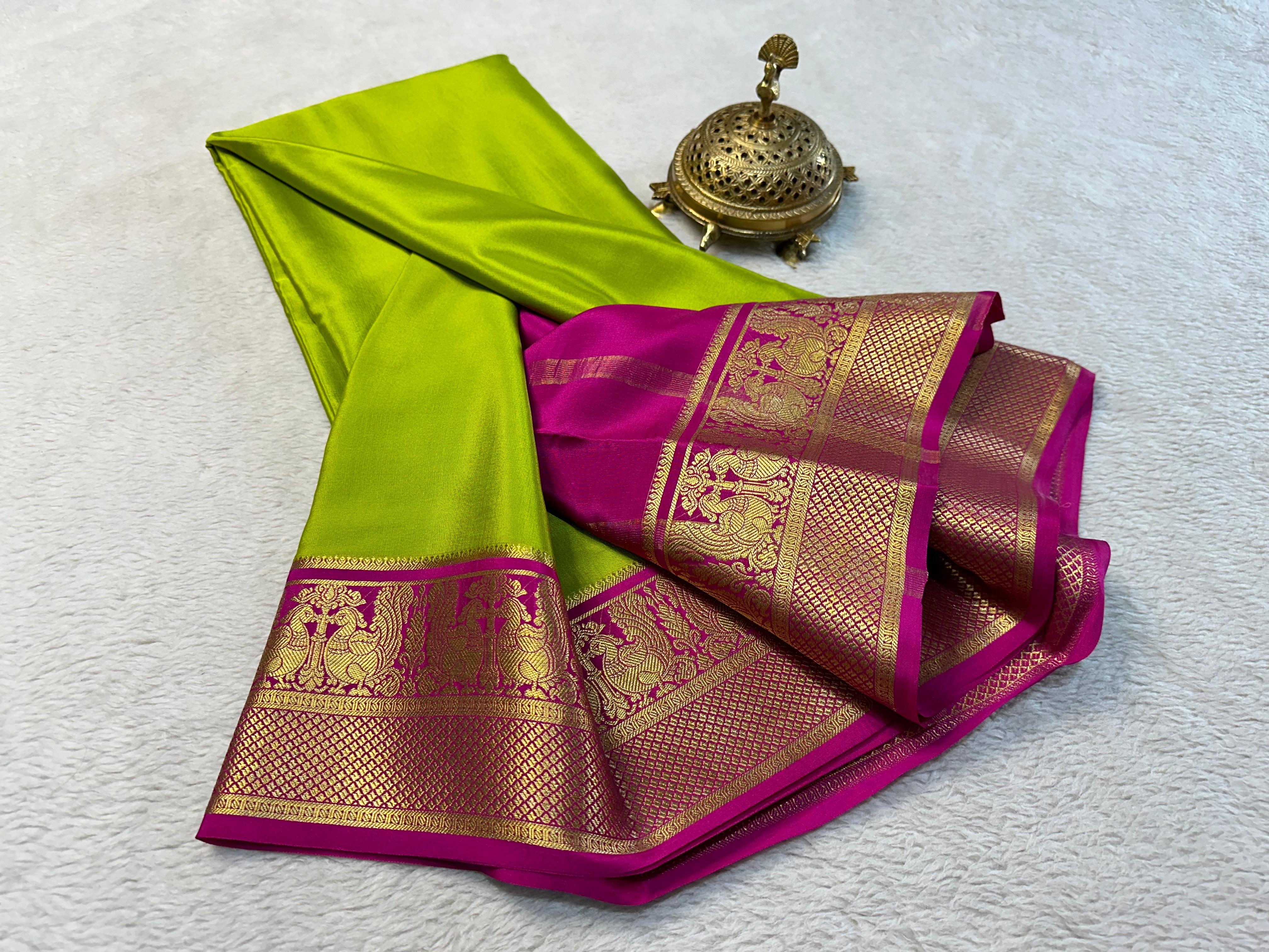 Multi color Mysore Silk by Icultuer