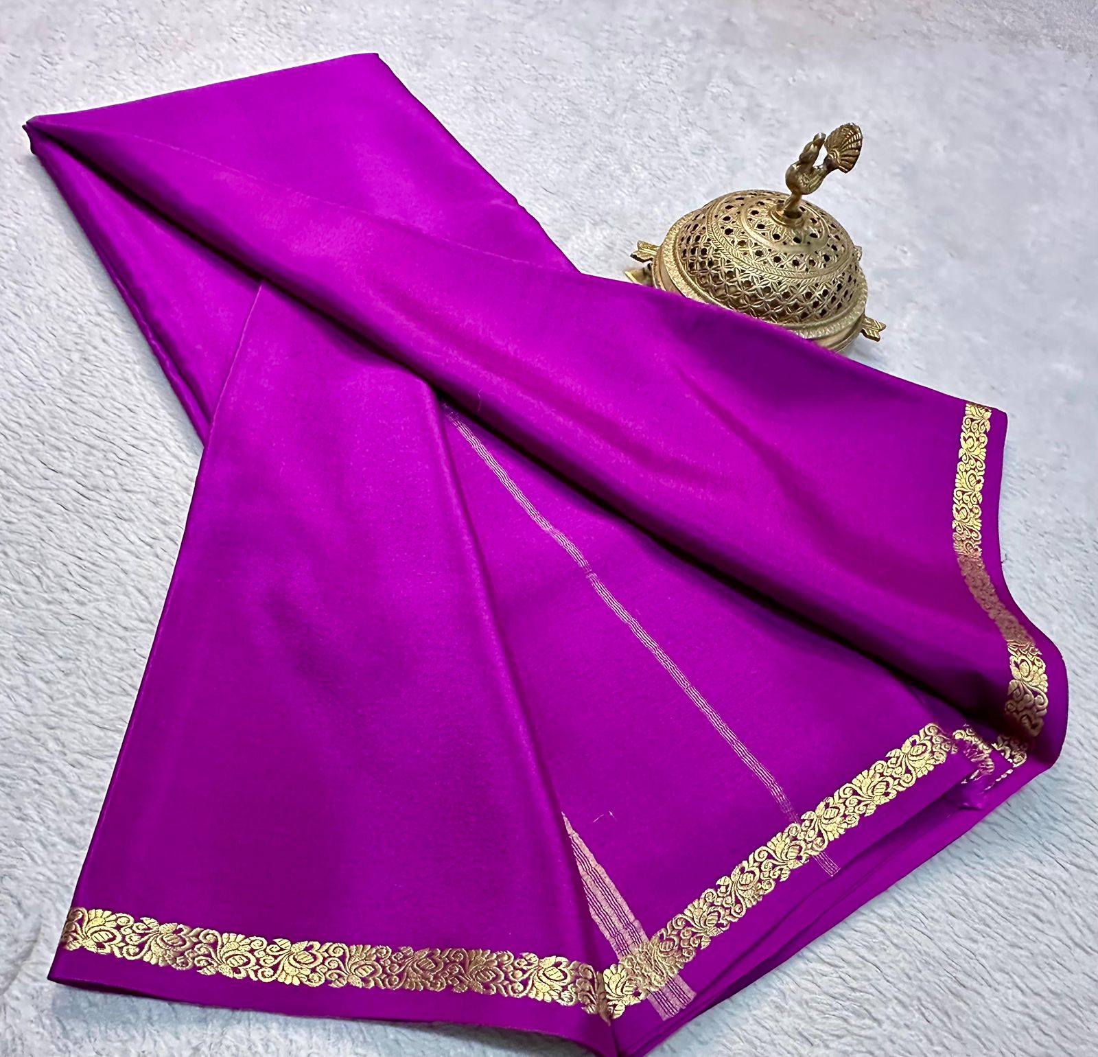 Purple Stylish Mysor Silk by Icultuer – Traditional Yet Modern Look