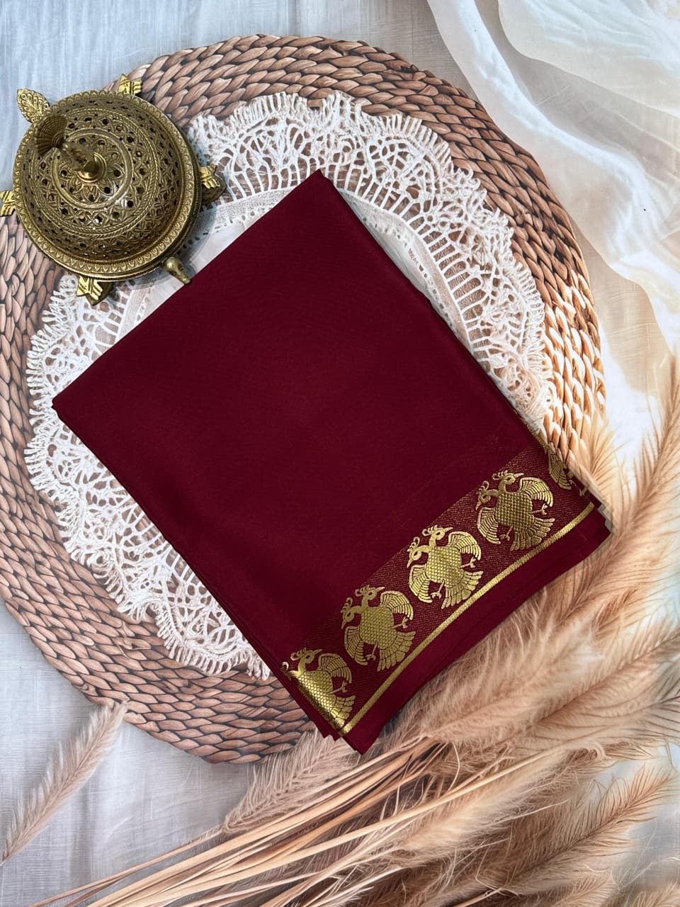 gandaberunda border mysore silk by Icultuer