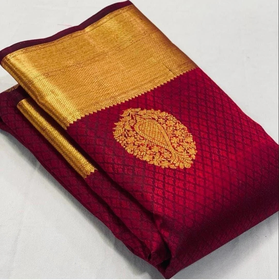 icultural Soft Banarasi Silk Saree with Jacquard Weaving