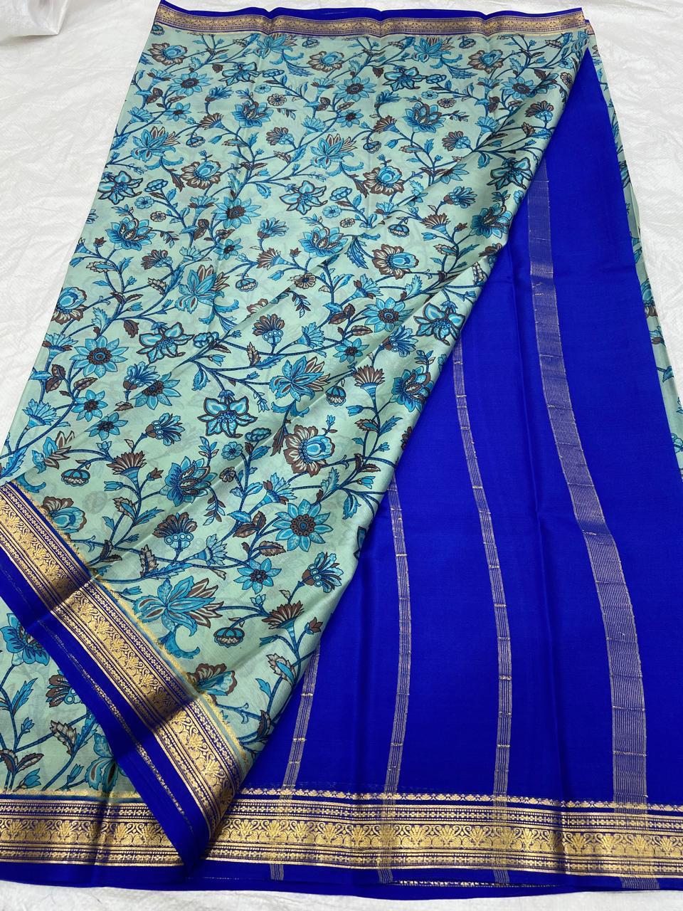 Buy PAVITRA Pure Kubera Pattu Saree – Digital Print Silk Collection