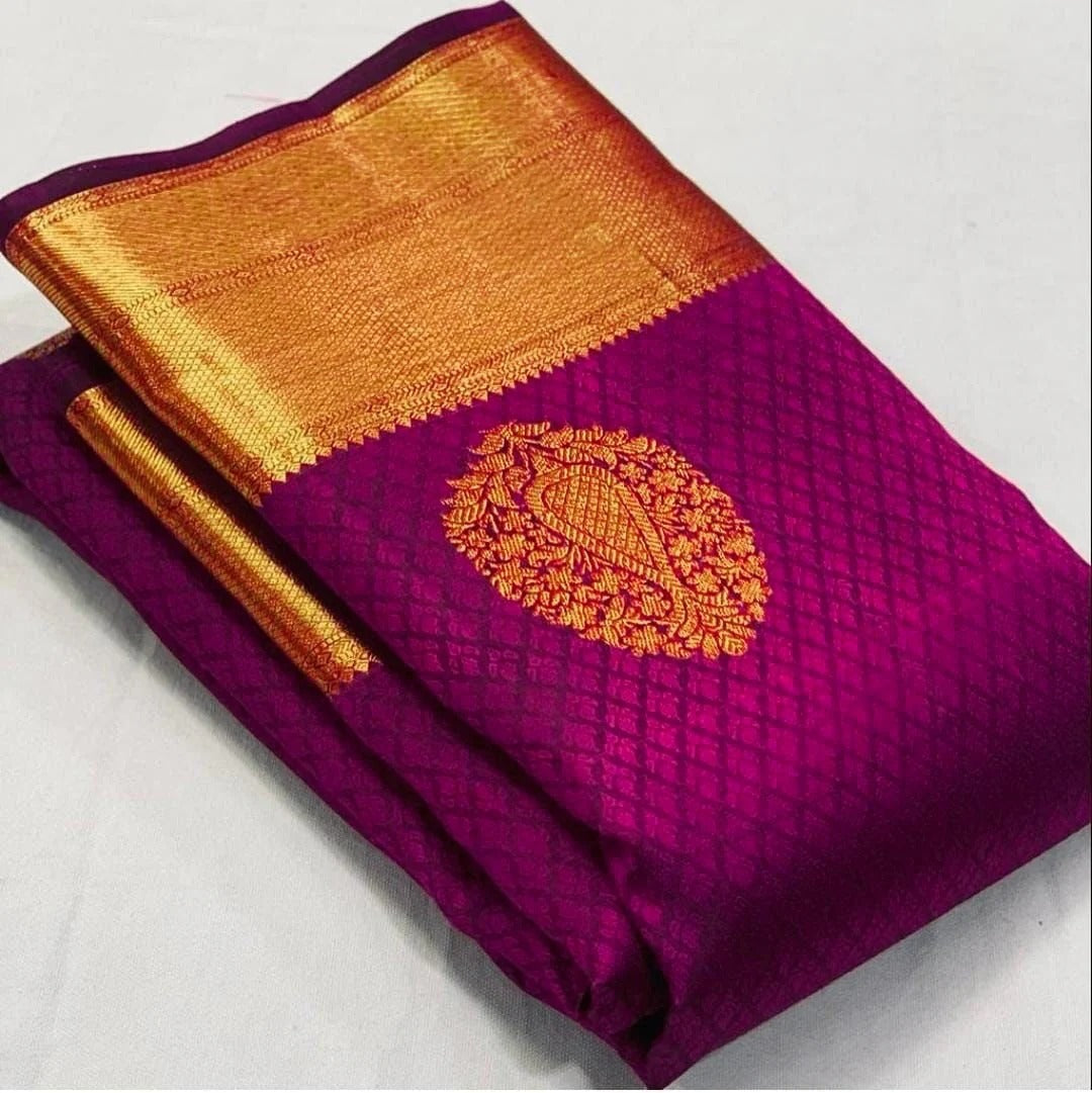 icultural Pink Soft Banarasi Silk Saree with Jacquard Weaving