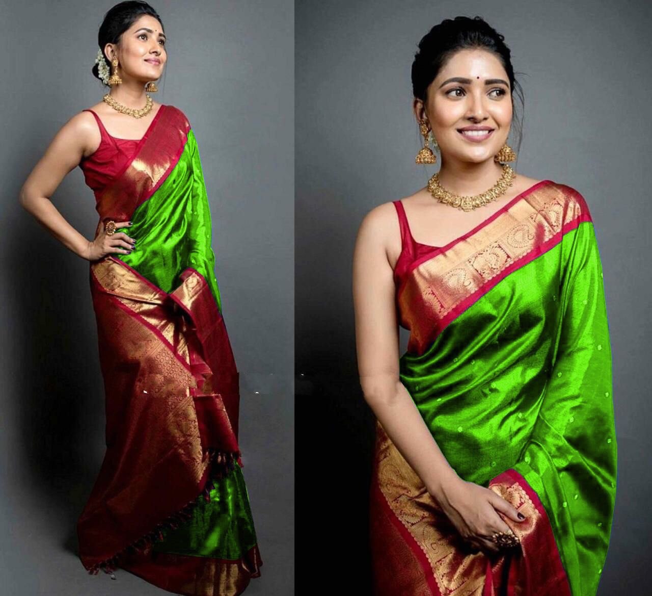 Woven Pattern Banarasi Soft Silk Jacquard by Icultuer