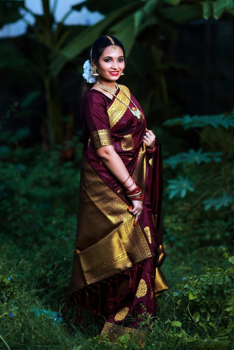 icultural – icultural Soft Banarasi Silk Saree with Jacquard Weaving