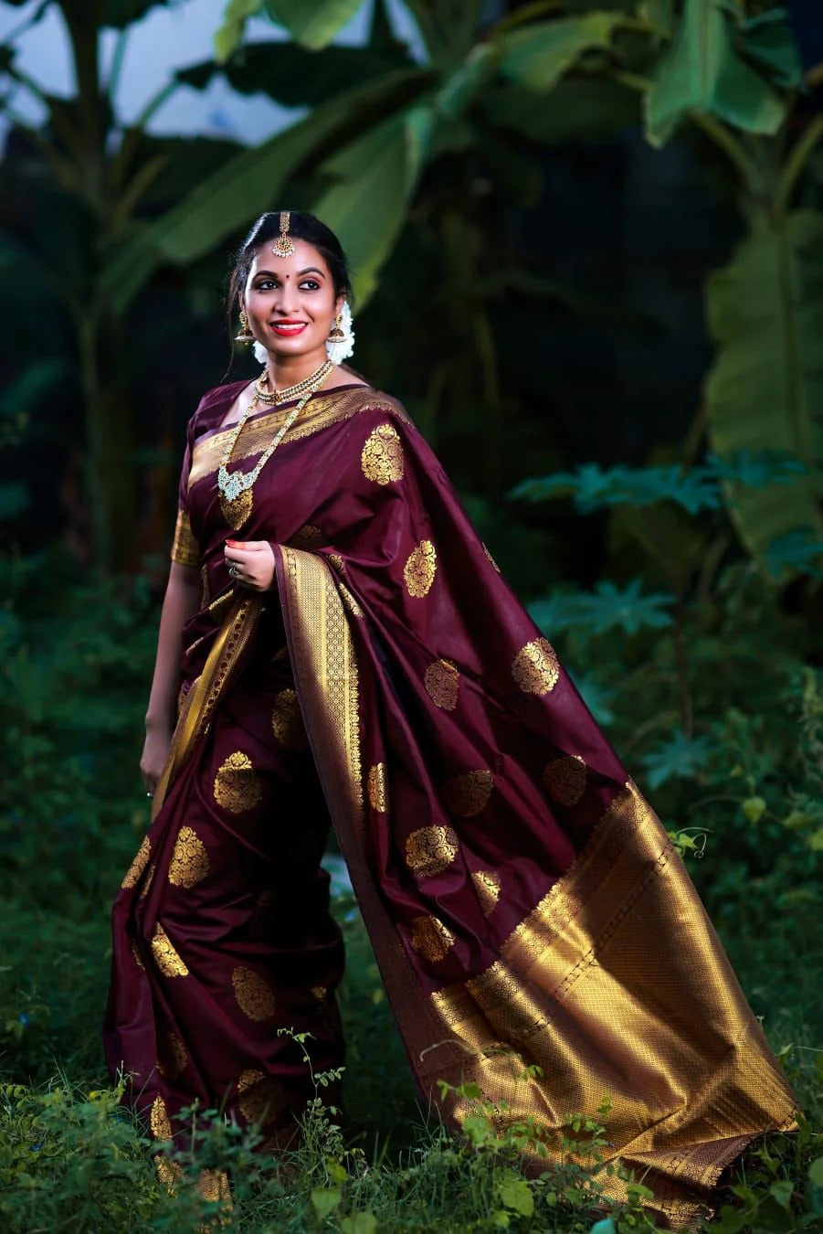 icultural – icultural Soft Banarasi Silk Saree with Jacquard Weaving
