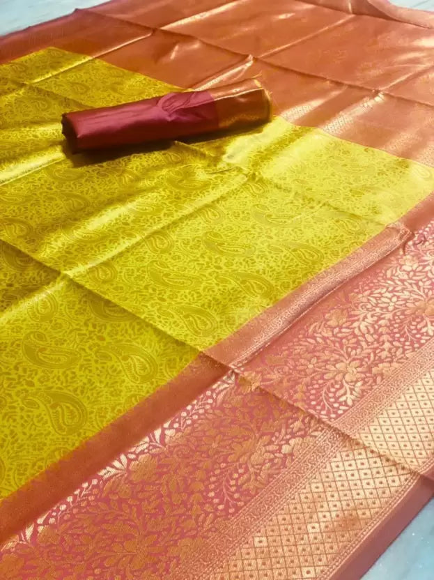 Festive Special Soft Lichi Silk Banarasi by Icultuer