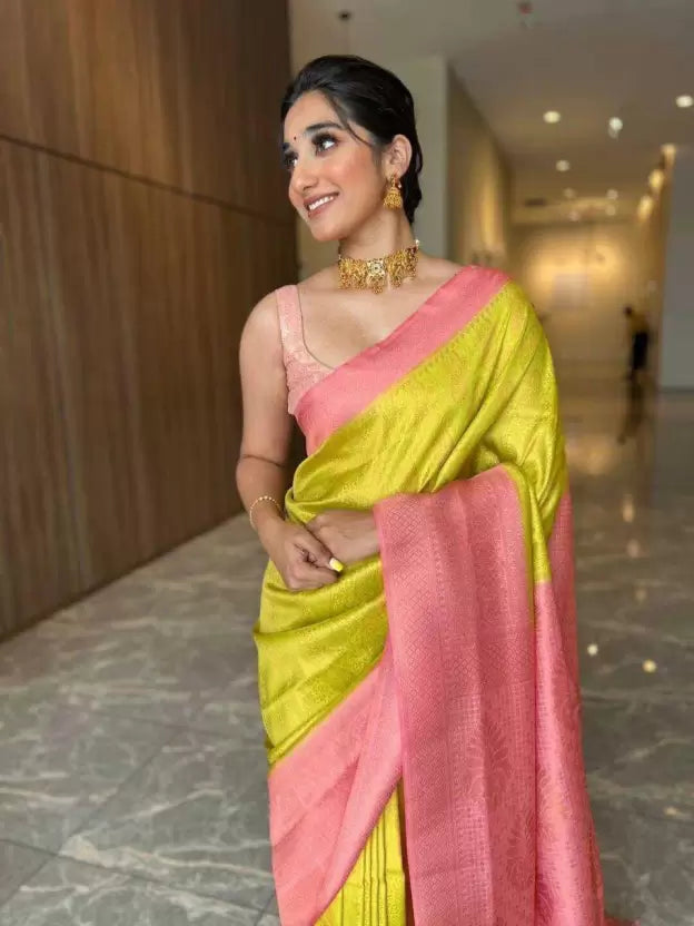 Festive Special Soft Lichi Silk Banarasi by Icultuer