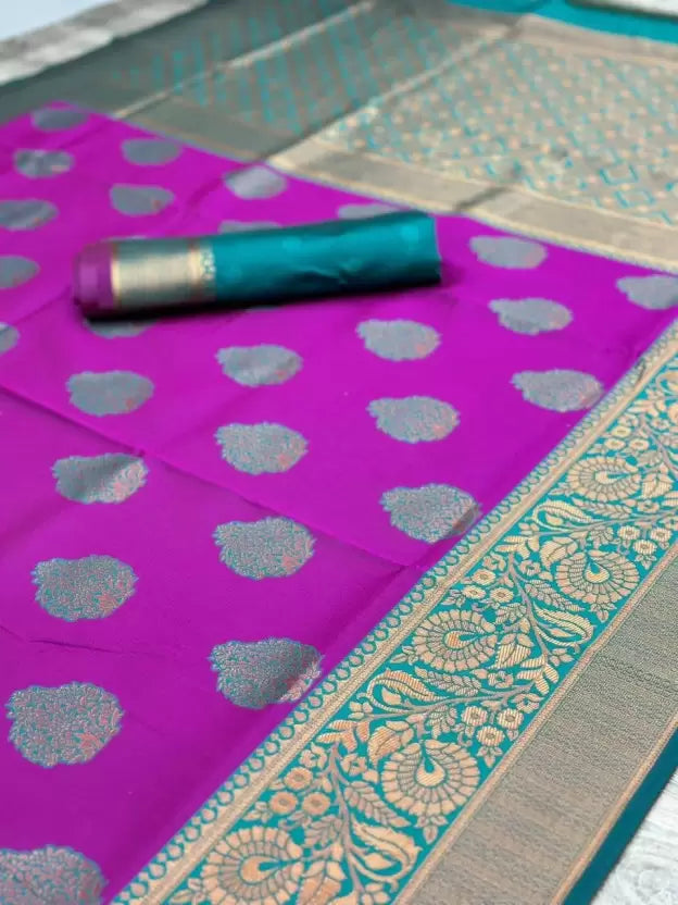 Charming Woven Design Kanjivaram Soft Silk by Icultuer