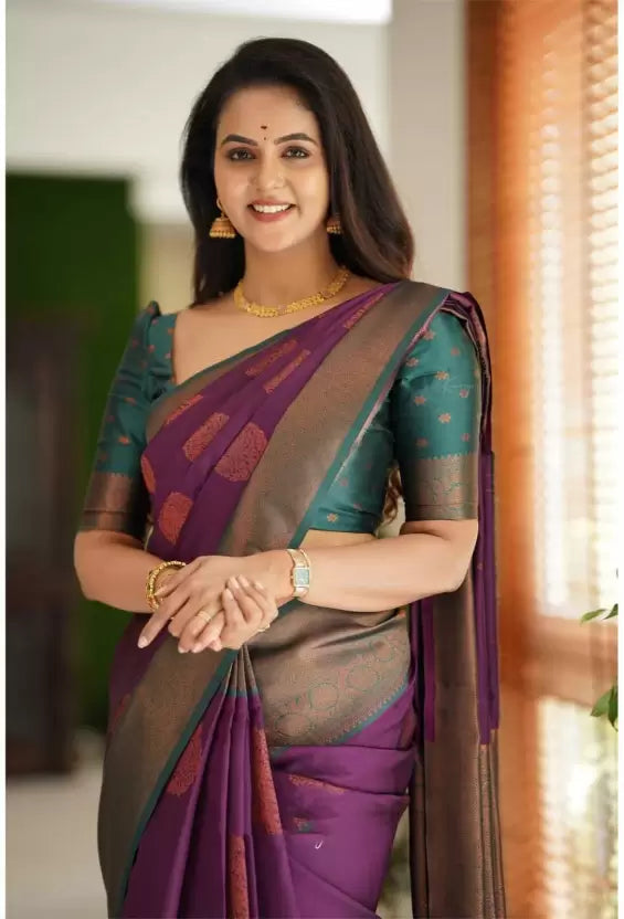 Charming Woven Design Kanjivaram Soft Silk by Icultuer