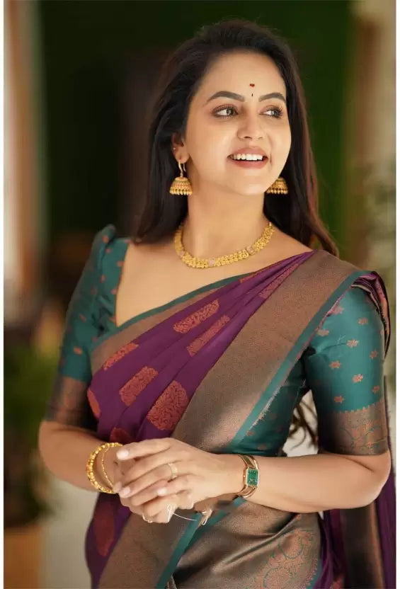 Charming Woven Design Kanjivaram Soft Silk by Icultuer