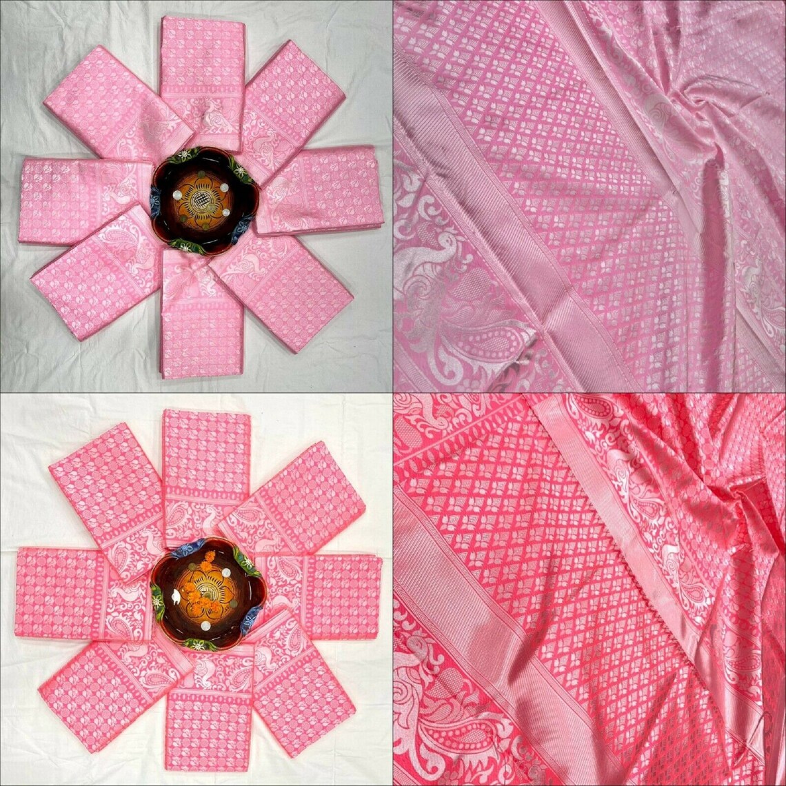 Luxurious Soft Litchi Silk by Icultuer with Jacquard Border