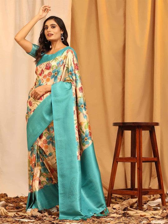 Graceful Pavitra Kubera Pattu Digital Print Saree